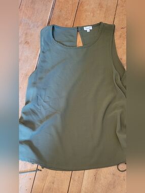 Kismet Olive Green Sleeveless Tank Top